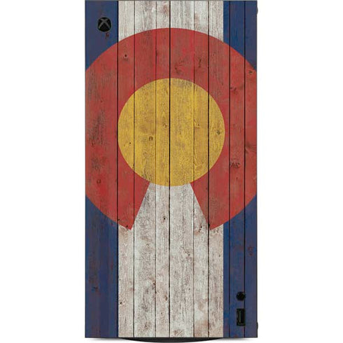 Colorado Flag Dark Wood XBox Series X Digital Edition Console Skin